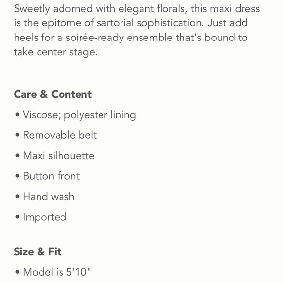 ๐๐ Anthropologie Vivienne Maxi Dress Sz XS - Picture 5 of 5